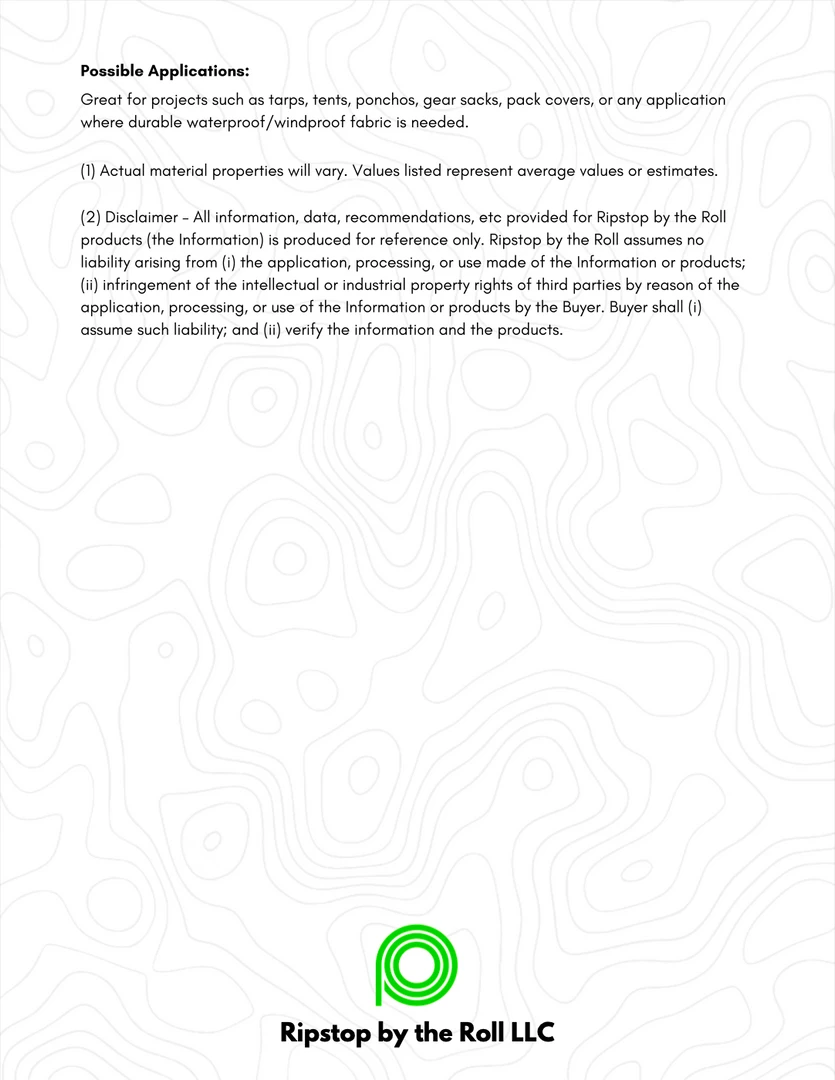 Coupon ๐ฅ Ripstop By The Roll Tarps/Shelters 1.1 Oz Silpoly ๐ 25 Ripstop By The Roll Tarps/Shelters 1.1 Oz Silpoly