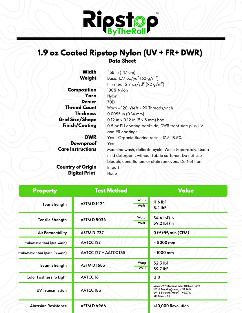 Best Pirce 🌟 Ripstop By The Roll 1.9 Oz PU Coated Ripstop Nylon - Full Roll 🧨 6 Ripstop By The Roll 1.9 Oz PU Coated Ripstop Nylon - Full Roll