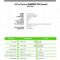 Buy 🔥 Ripstop By The Roll 3.9 Oz Venom™ UHMWPE TPU Coated Fabric By Use 🌟 8 Ripstop By The Roll 3.9 Oz Venom™ UHMWPE TPU Coated Fabric By Use