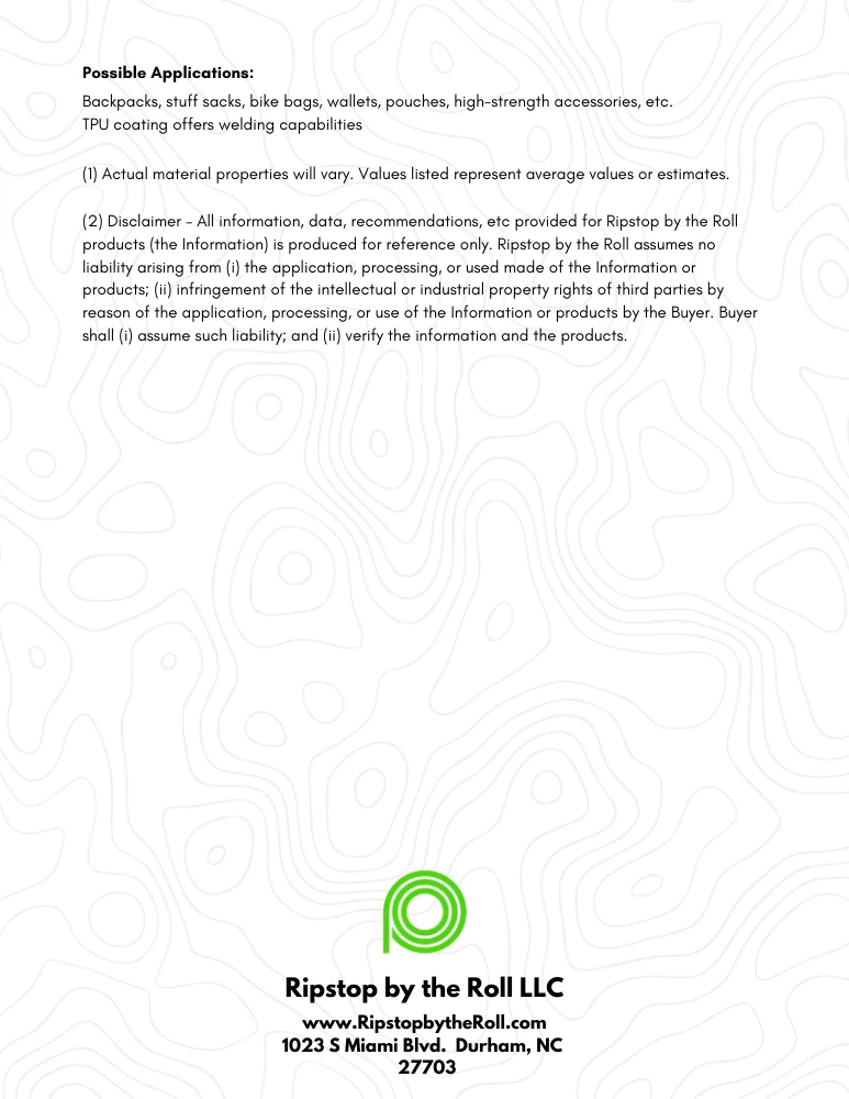 Buy 🔥 Ripstop By The Roll 3.9 Oz Venom™ UHMWPE TPU Coated Fabric By Use 🌟 5 Ripstop By The Roll 3.9 Oz Venom™ UHMWPE TPU Coated Fabric By Use