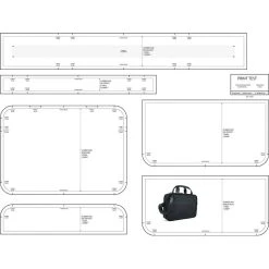 Ripstop By The Roll Bag Buff Simple Series Briefcase Template/Pattern Bundle