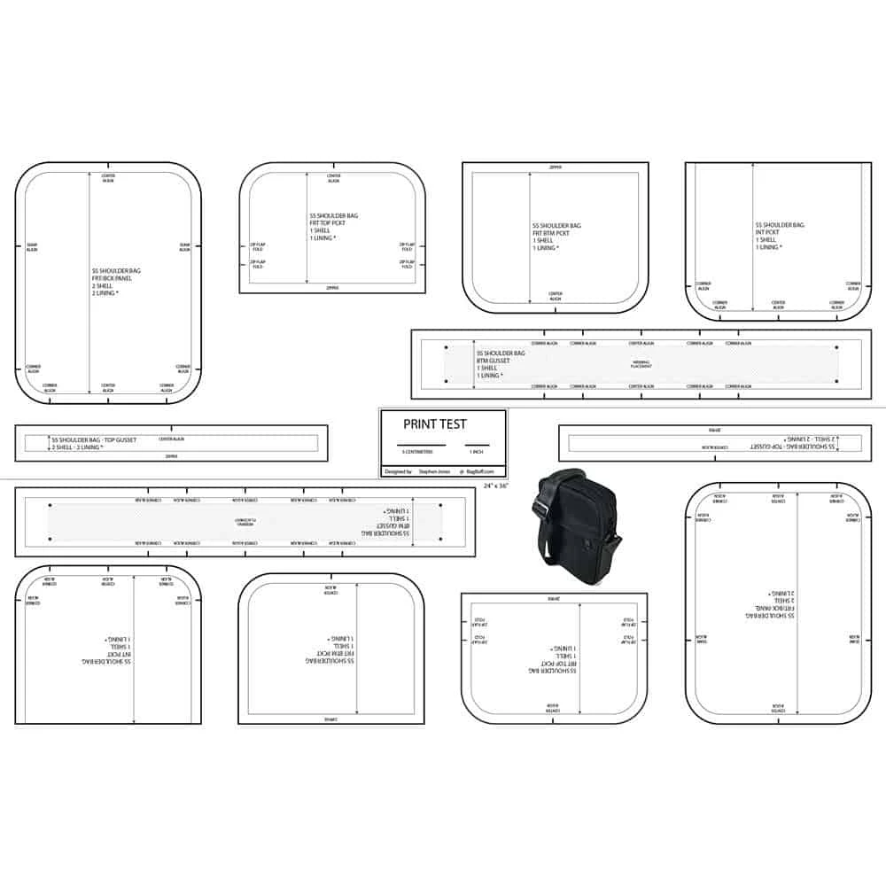 Hot Sale ❤️ Ripstop By The Roll Bag Buff Simple Series Shoulder Bag Template/Pattern Bundle ✔️ 1 Ripstop By The Roll Bag Buff Simple Series Shoulder Bag Template/Pattern Bundle