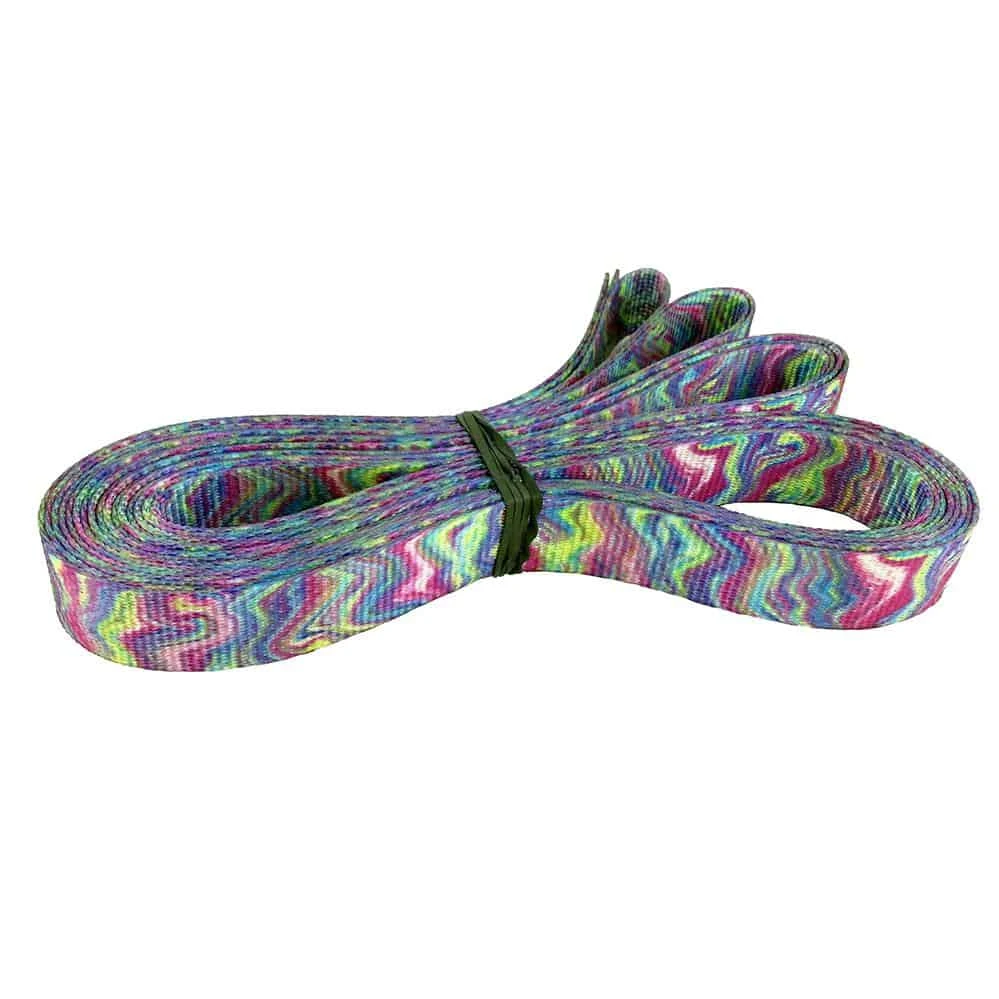 Hot Sale 🔔 HKOutdoors 1" Polyester Webbing 1500 Lb - Crazy Waves Narrow Goods ⭐ 1 HKOutdoors 1" Polyester Webbing 1500 Lb - Crazy Waves Narrow Goods
